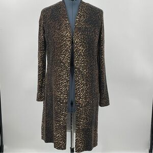 CHICOS WOMENS ANIMAL PRINT LAYLA DUSTER / SWEATER SIZE 1